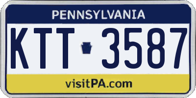 PA license plate KTT3587