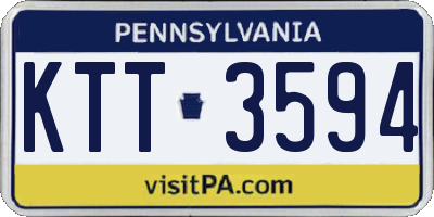PA license plate KTT3594