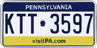 PA license plate KTT3597