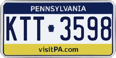 PA license plate KTT3598