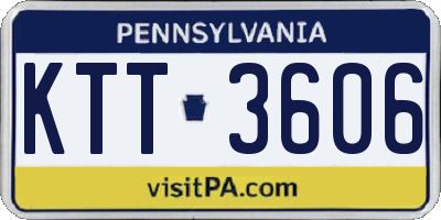 PA license plate KTT3606