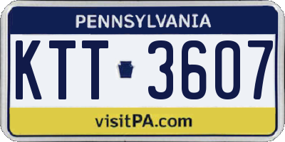 PA license plate KTT3607