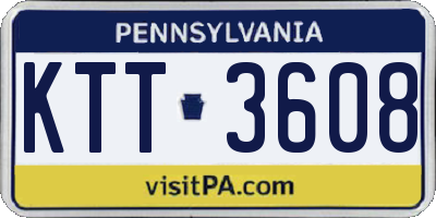 PA license plate KTT3608
