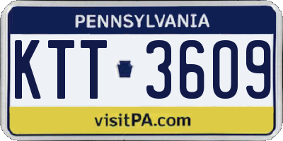 PA license plate KTT3609