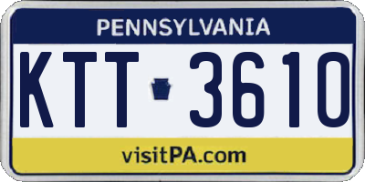 PA license plate KTT3610