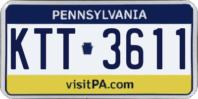 PA license plate KTT3611