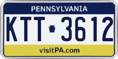 PA license plate KTT3612