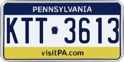 PA license plate KTT3613