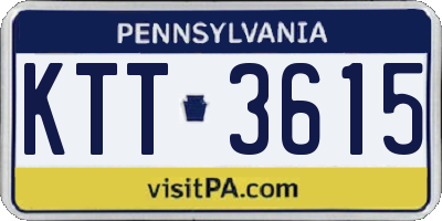PA license plate KTT3615