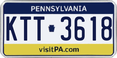 PA license plate KTT3618