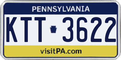 PA license plate KTT3622