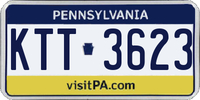 PA license plate KTT3623
