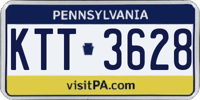 PA license plate KTT3628