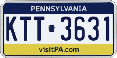PA license plate KTT3631