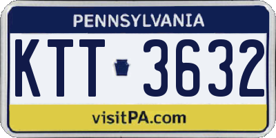 PA license plate KTT3632