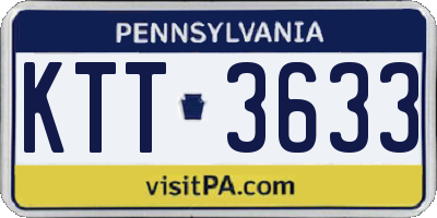 PA license plate KTT3633