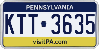 PA license plate KTT3635