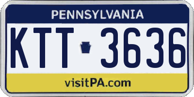 PA license plate KTT3636