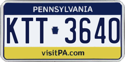 PA license plate KTT3640