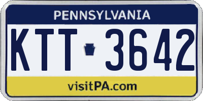 PA license plate KTT3642