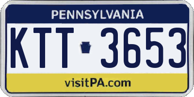 PA license plate KTT3653