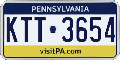 PA license plate KTT3654