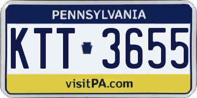 PA license plate KTT3655