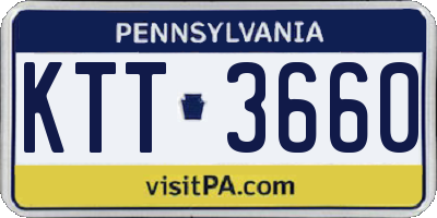 PA license plate KTT3660