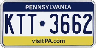 PA license plate KTT3662