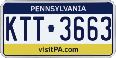 PA license plate KTT3663