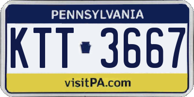 PA license plate KTT3667
