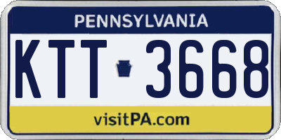 PA license plate KTT3668