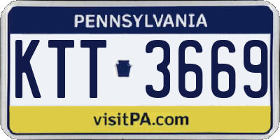 PA license plate KTT3669
