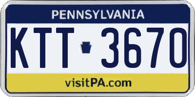 PA license plate KTT3670