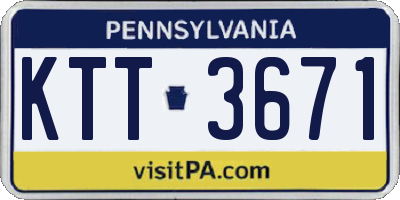 PA license plate KTT3671