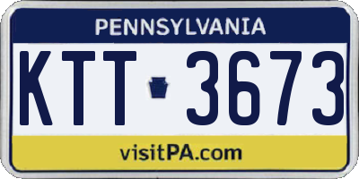 PA license plate KTT3673