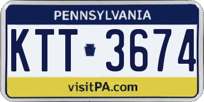 PA license plate KTT3674