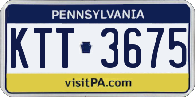 PA license plate KTT3675