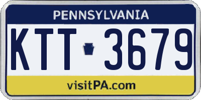 PA license plate KTT3679