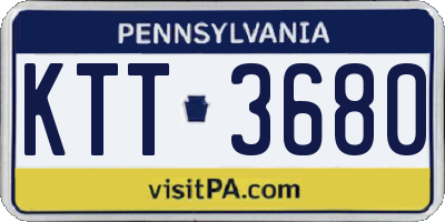 PA license plate KTT3680