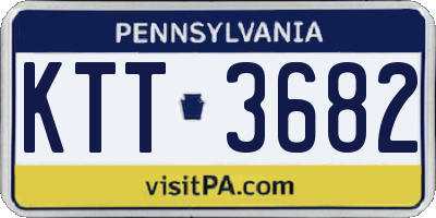 PA license plate KTT3682