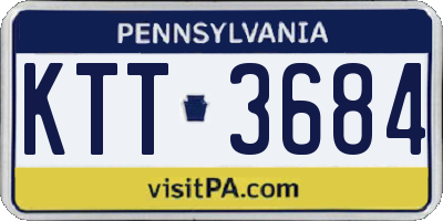 PA license plate KTT3684
