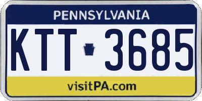 PA license plate KTT3685