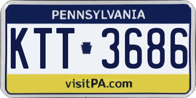 PA license plate KTT3686