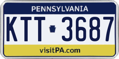 PA license plate KTT3687