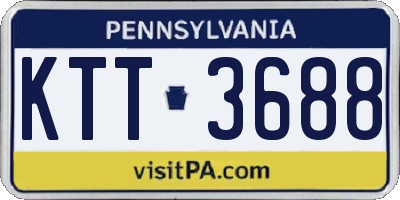 PA license plate KTT3688