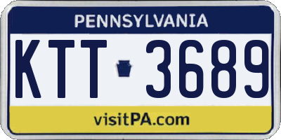 PA license plate KTT3689