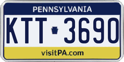 PA license plate KTT3690