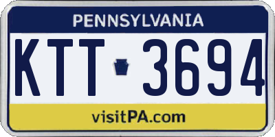 PA license plate KTT3694