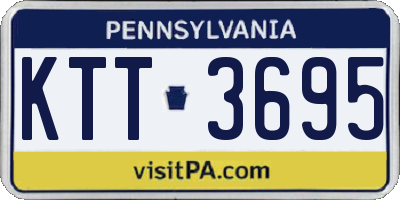 PA license plate KTT3695
